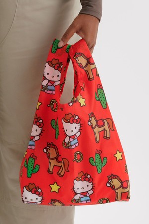 [바쿠백] 소형 베이비 에코백 장바구니 Hello Kitty Western