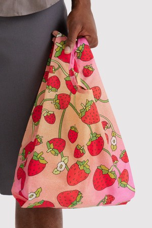 [바쿠백] 소형 베이비 에코백 장바구니 Strawberry Blossom