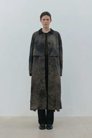 layered trench coat (tiedye)