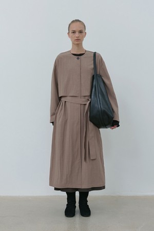 layered trench coat (mocha beige)