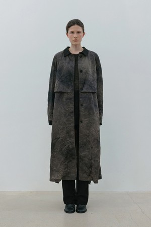 layered trench coat (tiedye)
