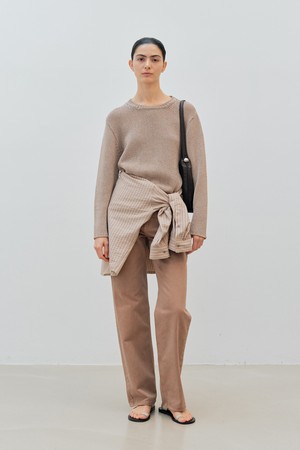 calla round knit (mocha beige)