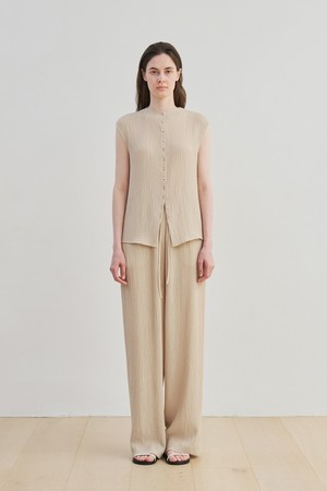 wrinkle blouse (beige)