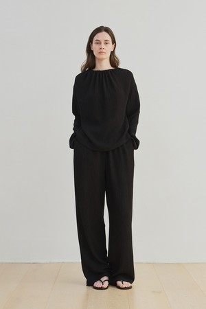 2way drawstring shirt (black)