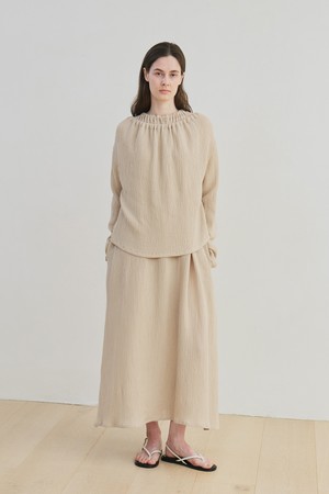 2way drawstring shirt (beige)