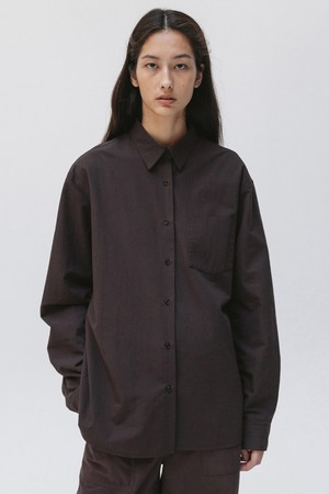 washed plain shirt (french roast)