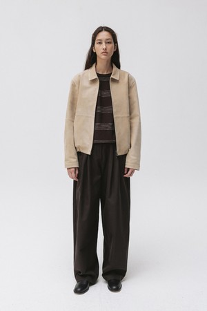 harrington jacket (beige suede)