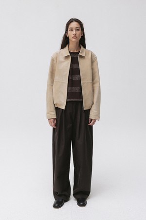 harrington jacket (beige suede)