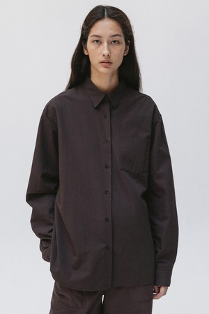 washed plain shirt (french roast)