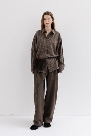 check shirt (dust cocoa)
