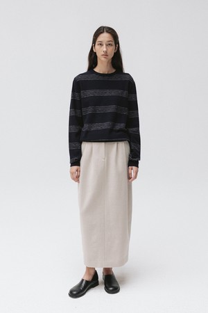 reverse stripe knit (navy)
