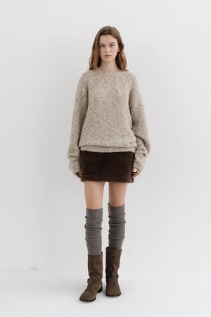 fur skirt (brown)