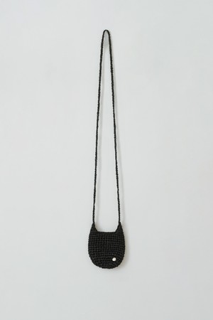 mini handmade knit bag (black)
