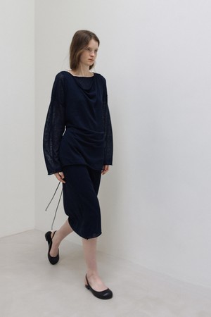 airy round knit (navy)