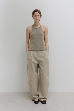 halter knit (pale khaki)