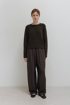 paper round knit (soil brown)