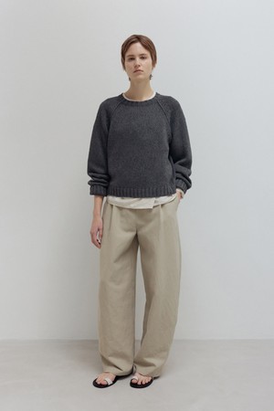 paper round knit (ash blue)