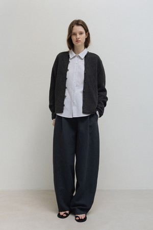 paper knit cardigan (charcoal)