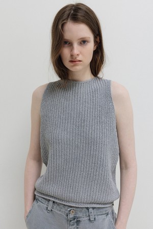 paper knit top (pale blue)