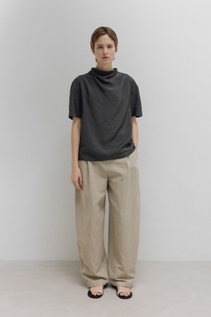 drawstring blouse (charcoal)