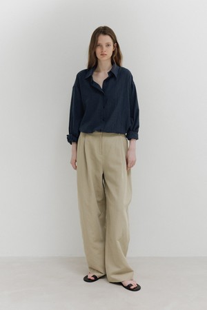 airy stripe shirt (navy)