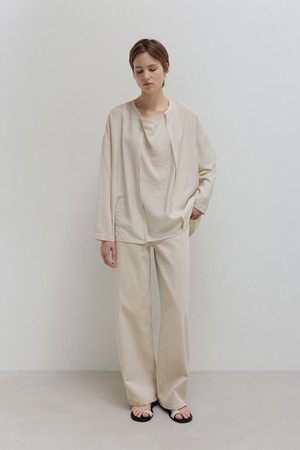 2way drape shirt (oatmeal)