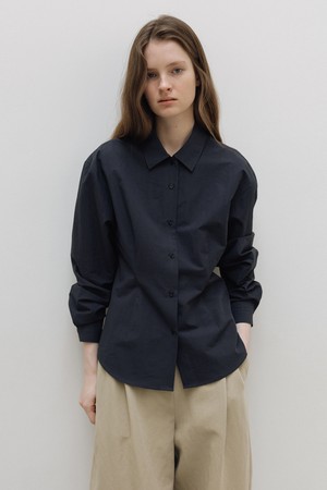 slim shirt (navy)