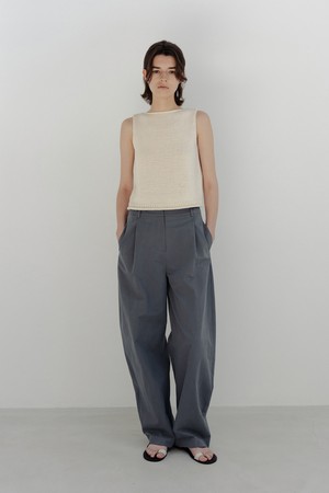 boatneck knit top (ivory)