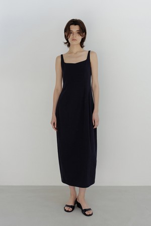 viscose barrel dress (navy)