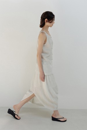 wrinkle barrel skirt (white)