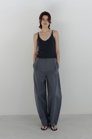one tuck wide pants (ash blue)
