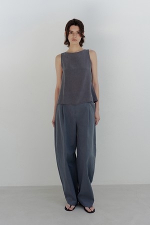 draped blouse (gray)