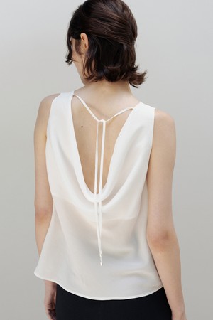 draped blouse (ivory)