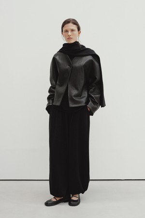 flow knit pants (black)