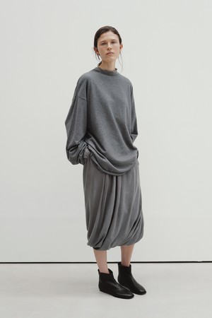 button shape knit (gray)