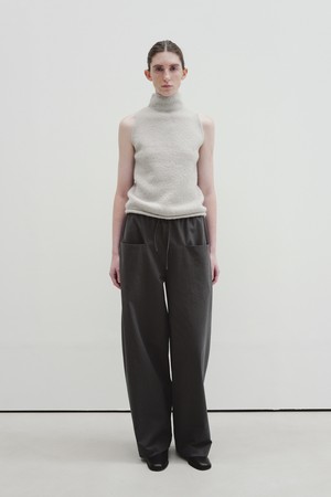 turtle knit top (light gray)