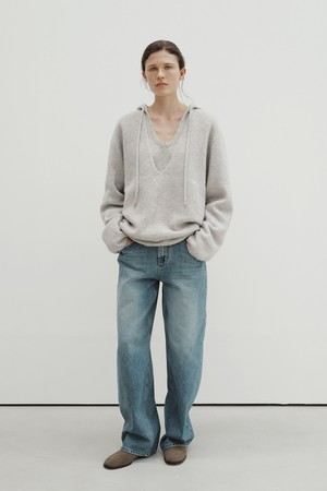 hoodie sweater (melange gray)