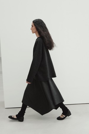 flare skirt (charcoal)