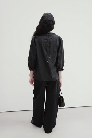 drawstring blouse (black)