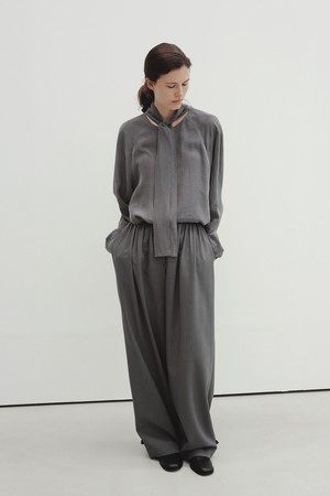 2way scarf blouse (gray)