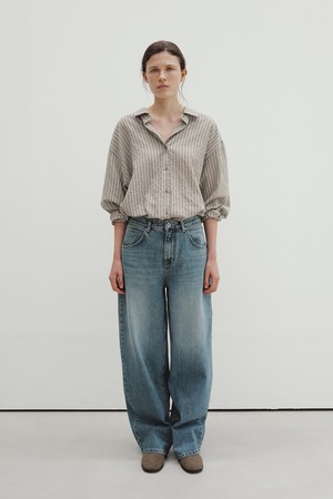 stripe shirt (ash)