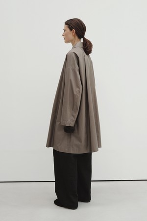 A-line wind coat (deep taupe)
