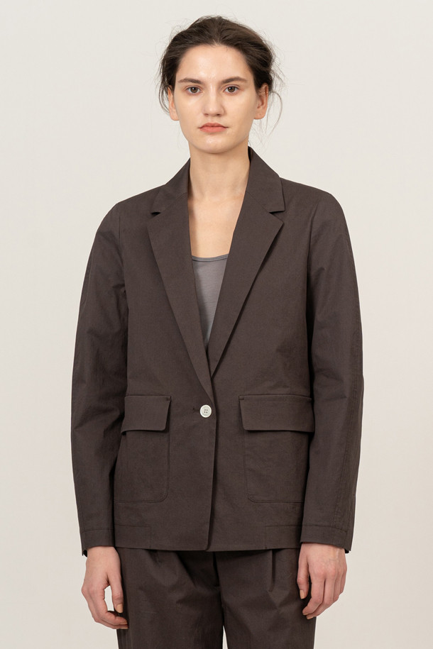 JAIN SONG - 자켓 - [20SS] STRUCTURED SLEEVE COTTON JACKET (JTSJ108)_GREY