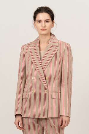 [20SS] DOUBLE BREASTED STRIPE JACKET (JTSJ122)_BEIGE