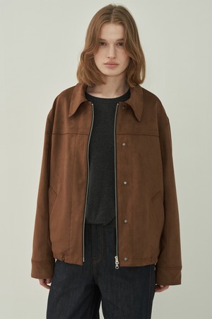 스웨이드 투웨이 블루종 - Camel Beige