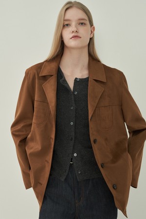 스웨이드 클래식 자켓 - Camel Beige