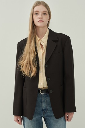 프렌치 클래식 자켓 - Brown