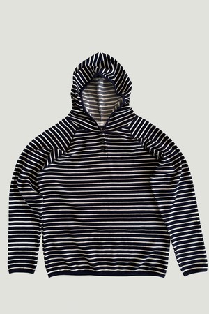 버튼 후디 스웻셔츠 -Navy