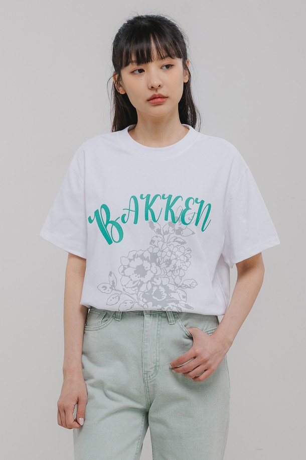 BAKKEN - 반팔티셔츠 - 바켄 Blossom 반팔티셔츠 BK3996_화이트