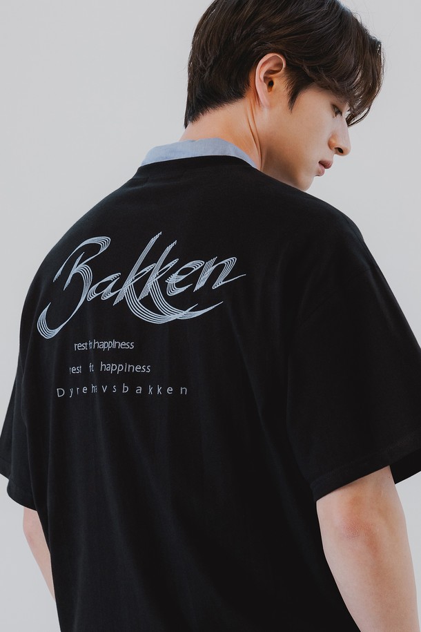 BAKKEN - 반팔티셔츠 - 바켄 Logo artwork 반팔티셔츠 BK3982_블랙